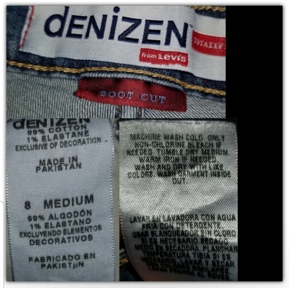 Levi's denizen jeans size 8 medium boot cut - Picture 4 of 6
